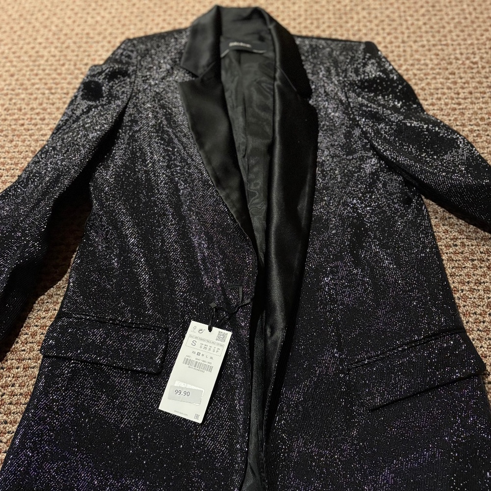 Black embellished blazer NWT